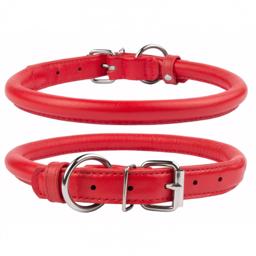 WauDog Rundstickad Hundhalsband Röd